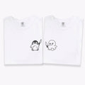Custom Embroidered Duck and Penguin with Knife Matching T-shirts for Couples
