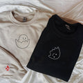 Custom Embroidered Egg Shell Matching Hoodies for Couples