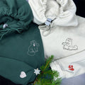 Custom Embroidered Feed Me, I'm Hungry Matching Hoodies for Couples