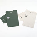 Custom Embroidered Fire Heart Matching T-shirts for Couples