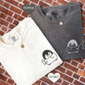 Custom Embroidered Fishing Penguin Matching T-shirts for Couples