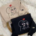Custom Embroidered Funny Love Matching Hoodies for Couples
