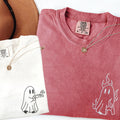 Custom Embroidered Ghost Firefighter Matching T-shirts for Couples