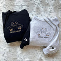 Custom Embroidered Goose Bumps Matching Hoodies for Couples