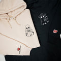 Custom Embroidered Hamburger or Taco Matching Hoodies for Couples
