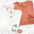Custom Embroidered His Boo Her Boo Matching T-shirts for Couples