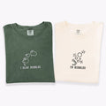 Custom Embroidered I Blow Bubbles Matching T-shirts for Couples