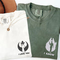Custom Embroidered I Love You And I Know Matching T-shirts for Couples
