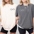 Custom Embroidered I Love You Infinity Matching T-shirts for Couples