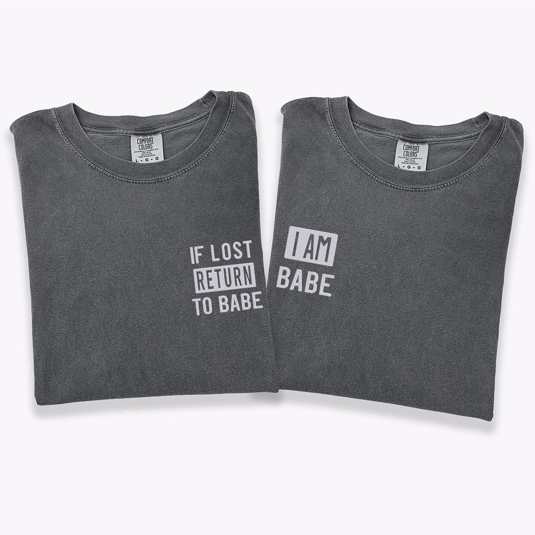 Custom Embroidered If Lost Return to Babe Matching T-shirts for Couples