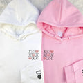Custom Embroidered Love Always Wins Matching Hoodies for Couples