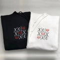 Custom Embroidered Love Always Wins Matching Hoodies for Couples