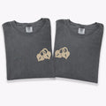 Custom Embroidered Love Padlock Matching T-shirts for Couples