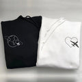 Custom Embroidered Love Travelling Matching Hoodies for Couples