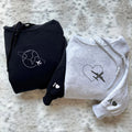 Custom Embroidered Love Travelling Matching Hoodies for Couples