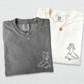 Custom Embroidered Lovely Duck Matching T-shirts for Couples