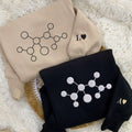 Custom Embroidered Molecule Matching Hoodies for Couples