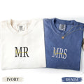 Custom Embroidered Mr & Mrs Matching T-shirts for Couples