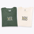 Custom Embroidered Mr & Mrs Matching T-shirts for Couples