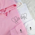 Custom Embroidered Platonic Love Matching Hoodies for Couples