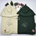 Custom Embroidered Platonic Love Matching Hoodies for Couples