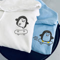 Custom Embroidered Skateboard Penguin Matching Hoodies for Couples