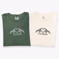 Custom Embroidered Skeleton Heart Roman Numeral Matching T-shirts for Couples