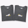 Custom Embroidered Sleepy Goose Matching T-shirts for Couples