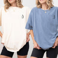Custom Embroidered Smile Face Matching T-shirts for Couples