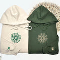 Custom Embroidered Spiderweb Star Matching Hoodies for Couples