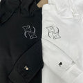 Custom Embroidered Stingray Love Matching Hoodies for Couples
