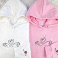 Custom Embroidered Swan Love Matching Hoodies for Couples