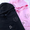 Custom Embroidered Travel Lovers Matching Hoodies for Couples
