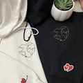 Custom Embroidered Travel Lovers Matching Hoodies for Couples