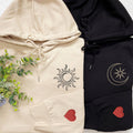 Custom Embroidered Two in One Matching Hoodies for Couples