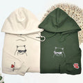 Custom Embroidered What Are We Eating Today Matching Hoodies for Couples