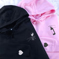 Custom Embroidered Wine Connecting People Matching Hoodies for Couples