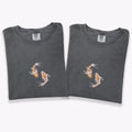 Custom Embroidered Yin & Yang Koi Fish Matching T-shirts for Couples