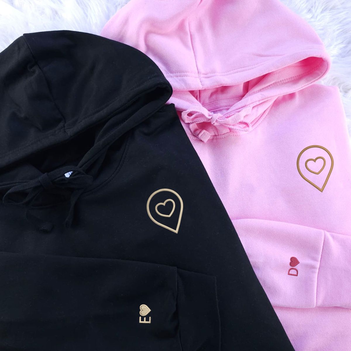 Custom Embroidered You Are My Favorite Place To Be Matching Hoodies For Couples