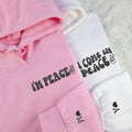 Custom I Come In Peace Hoodie, Matching Embroidered Hoodie for Couple