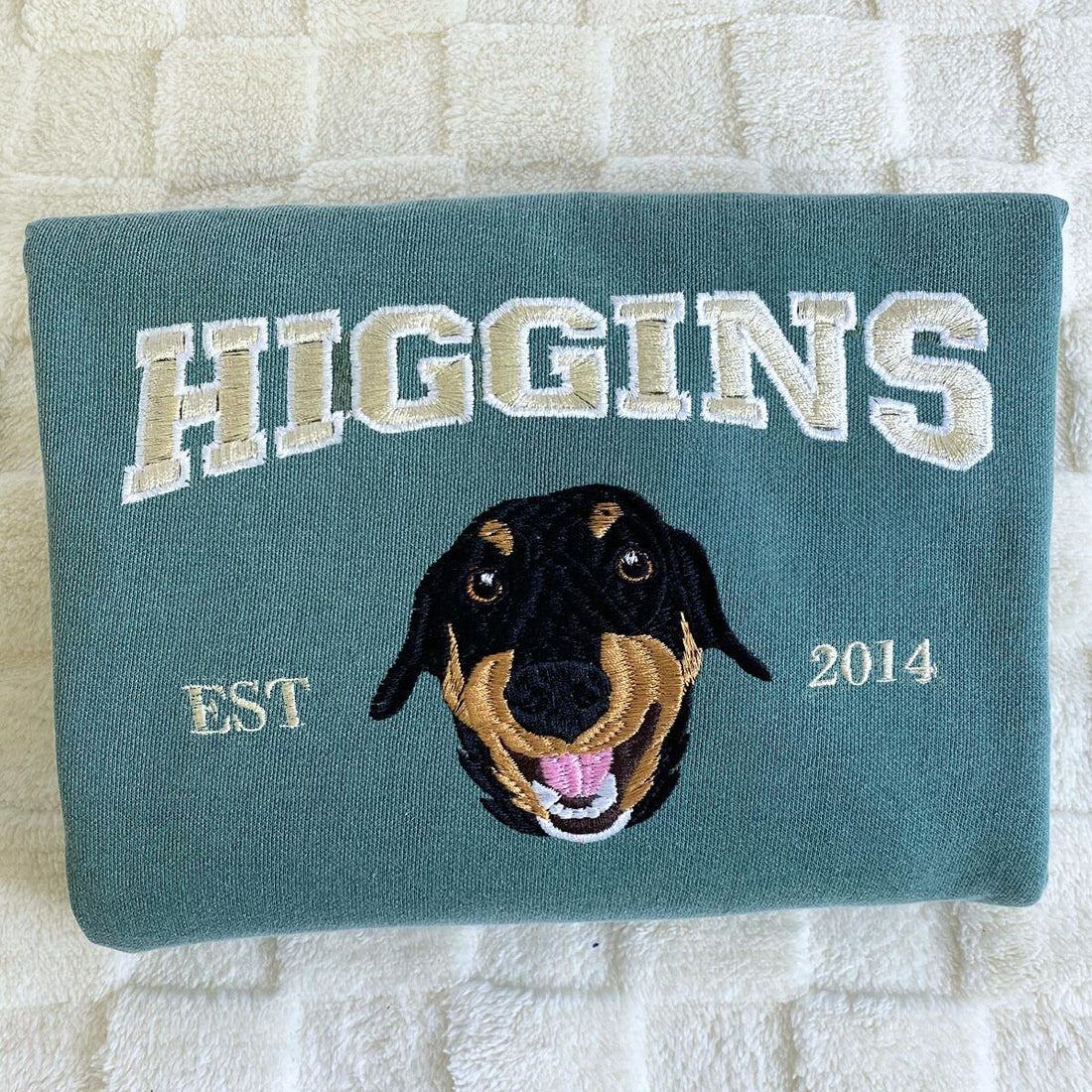 Comfort ColorÂ® Custom Embroidered Pet Outline Sweatshirt from Photo
