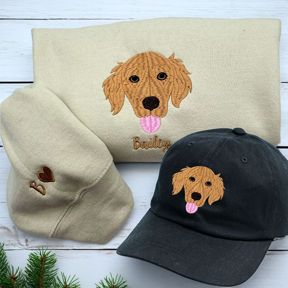 Dog Lover Twin Pack: Embroidered Sweatshirt & Hat