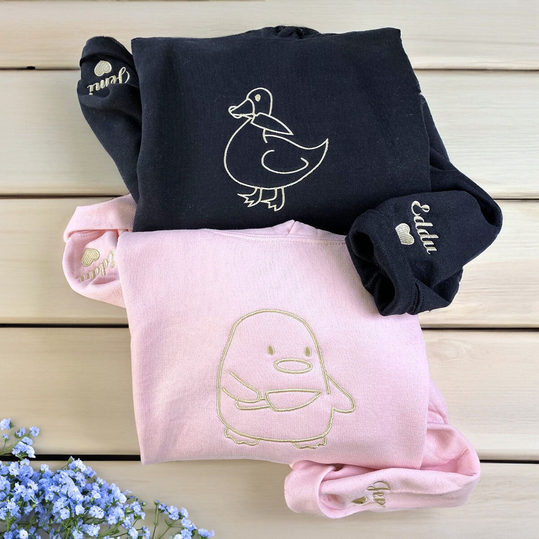 Custom Embroidered Duck Goose Matching Sweatshirt or Hoodie