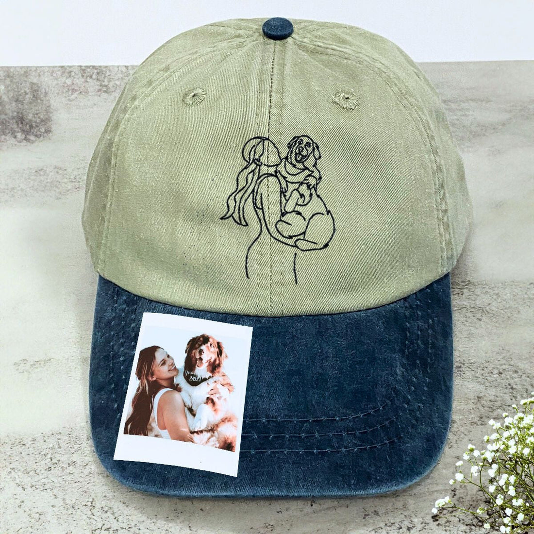 Dog Mom Hat from Photo, Embroidered Gift for Mother's Day