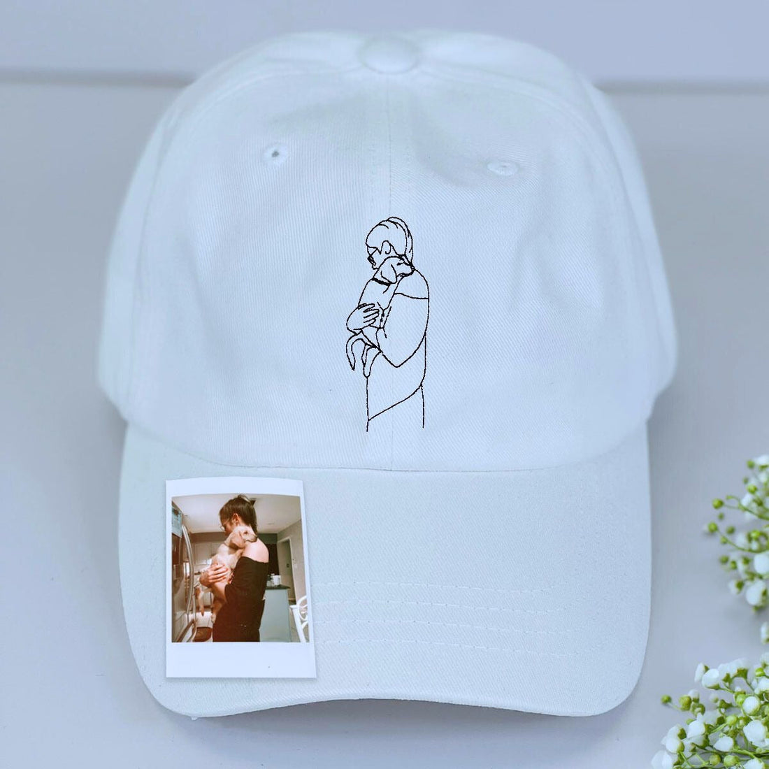 Dog Mom Hat from Photo, Embroidered Gift for Mother's Day