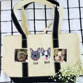Personalized Dog Tote Bag with Custom Embroidered Photo - Unique Dog Mom Gift Idea