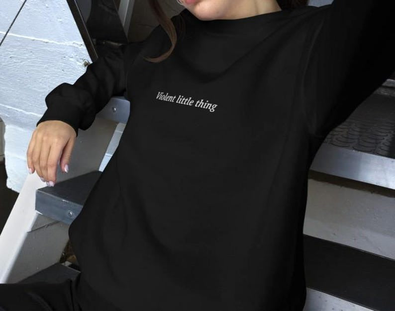 Embroidered Basgiath War College Sweatshirt, Violent Little Thing Sweatshirt, Fourth Wing Sweatshirt, Bookish Shirt, Embroidered Basgiath