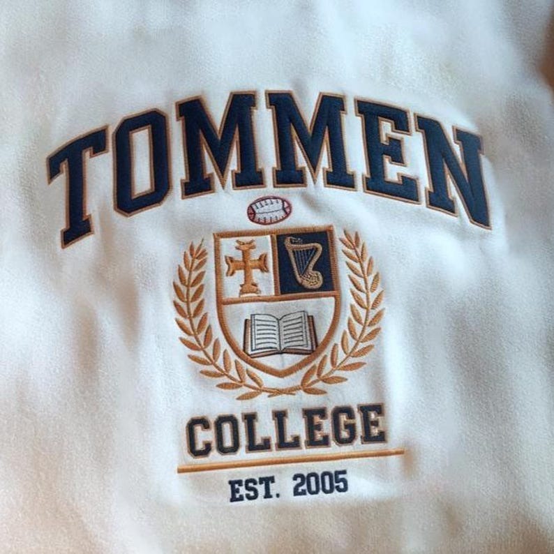 Embroidered Tommen College Sweatshirt, Couple Crewneck, Boys of Tommen Crewneck, Binding 13, Keeping 13, Book Lovers Shirt, Bookish Merch