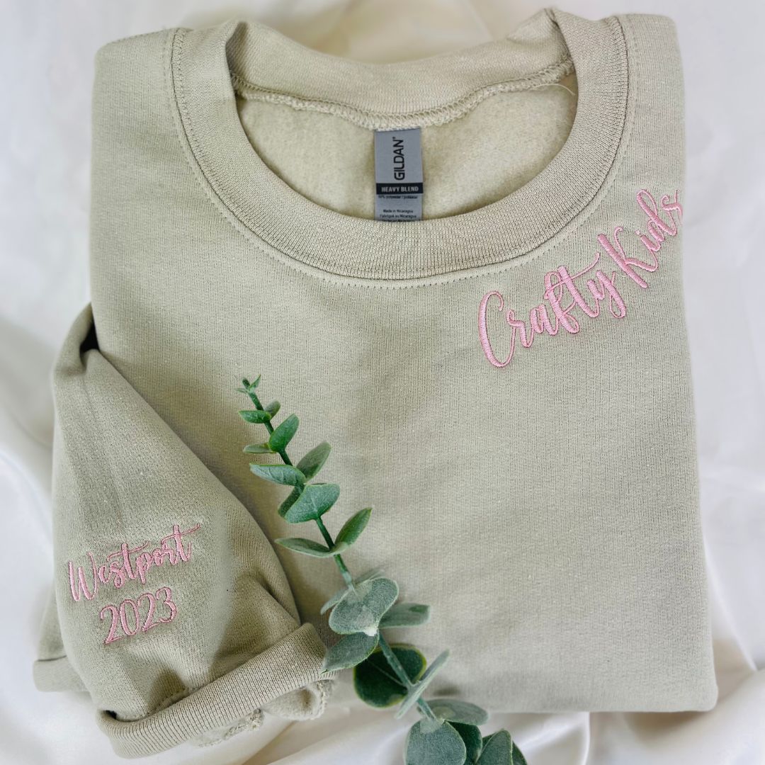 Personalized Engagement Gifts for Best Friends, Custom Embroidered Sweatshirt Roman Numeral Date on Sleeve
