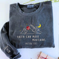 Comfort ColorÂ® Embroidered Faith Can Move Mountains T-Shirt or Sweatshirt